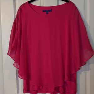 Apt 9 Pink Flowy Blouse Size L